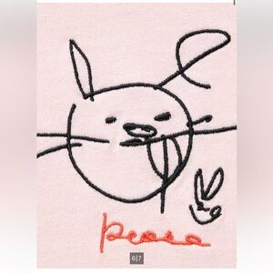 Uniqlo Peace for All protect tshirt bunny embroidered. M